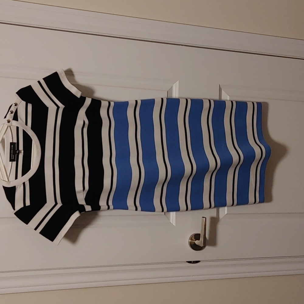 🌠3/$20🌠 Jones New York US S blue white black sweatshirt tee dress
